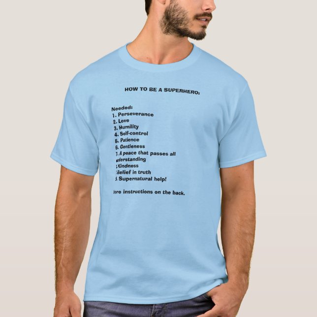 HUR MAN ÄR EN SUPERHERO: TEE SHIRT (Framsida)
