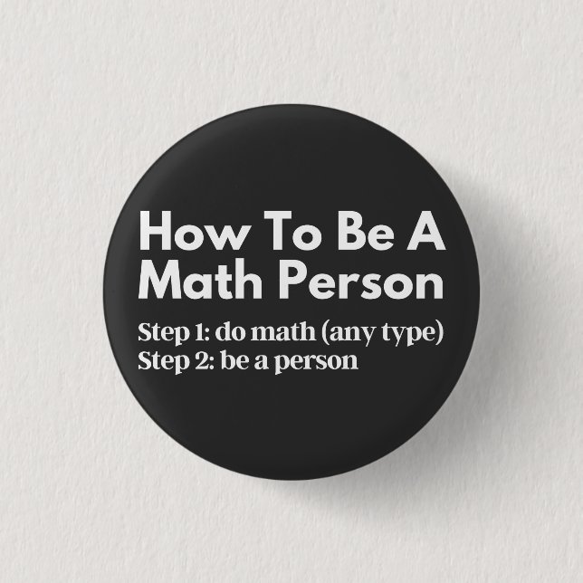 Hur man är matematiker knapp (Framsida)