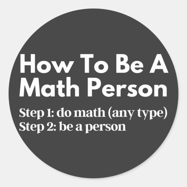 Hur man är matematiker runt klistermärke (Framsida)