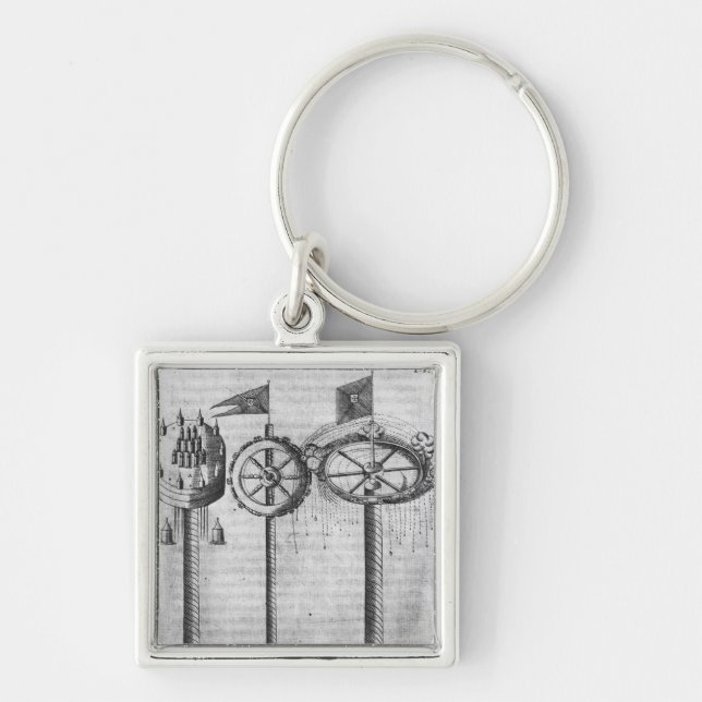 Hur man avfyrar en kunglig honnör fyrkantig silverfärgad nyckelring (Framsidan)