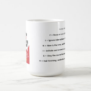 "Hur man avslutar allt du påbörjar"-mugg Kaffemugg