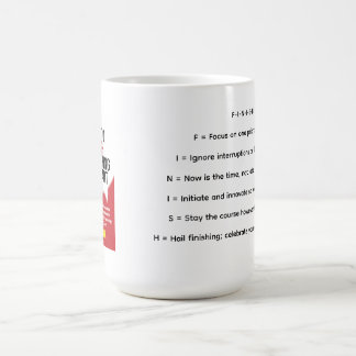"Hur man avslutar allt du påbörjar"-mugg Kaffemugg