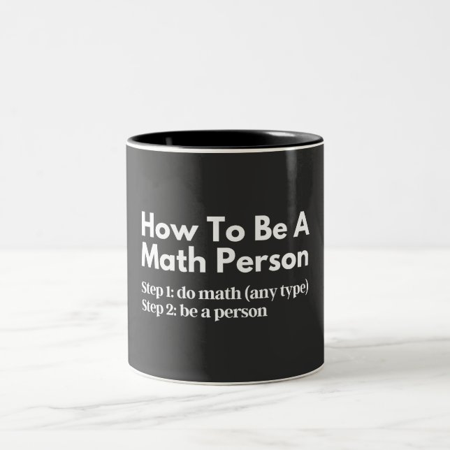 Hur man blir en matteperson Två-Tonad mugg (Center)