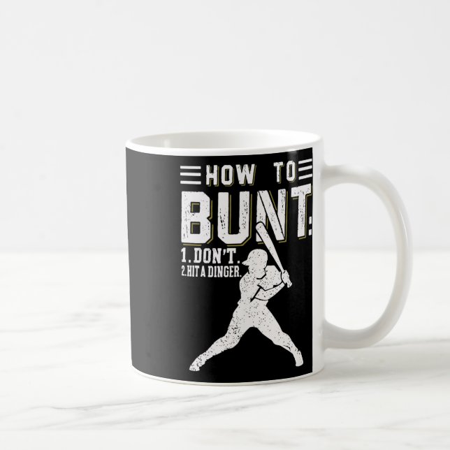 Hur man buntar, slå inte en dinger, rolig baseboll kaffemugg (Höger)
