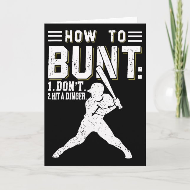 Hur man buntar, slå inte en dinger, rolig baseboll kort (Framsida)