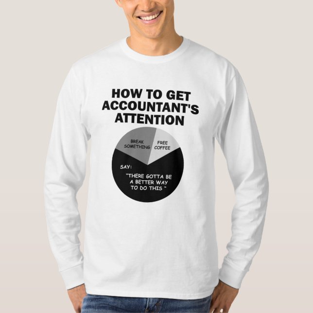 Hur man får revisorns uppmärksamhet gratis kaffe t shirt (Framsida)