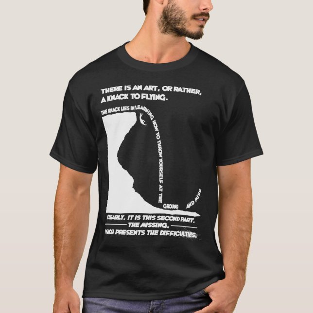 Hur man flyger (vit) t shirt (Framsida)