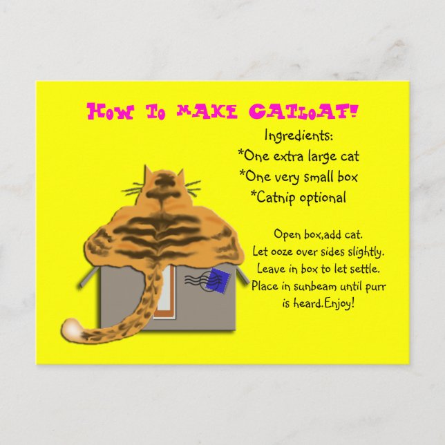hur man gör catloaf vykort (Framsida)