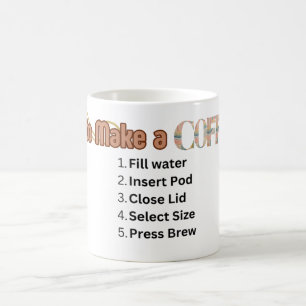 Hur man gör en kaffe Rolig typografi Kaffemugg