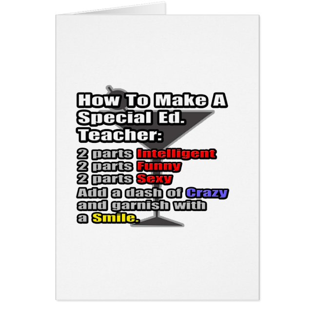 Hur man gör en Speciell Ed. Lärare Hälsningskort (Framsidan)