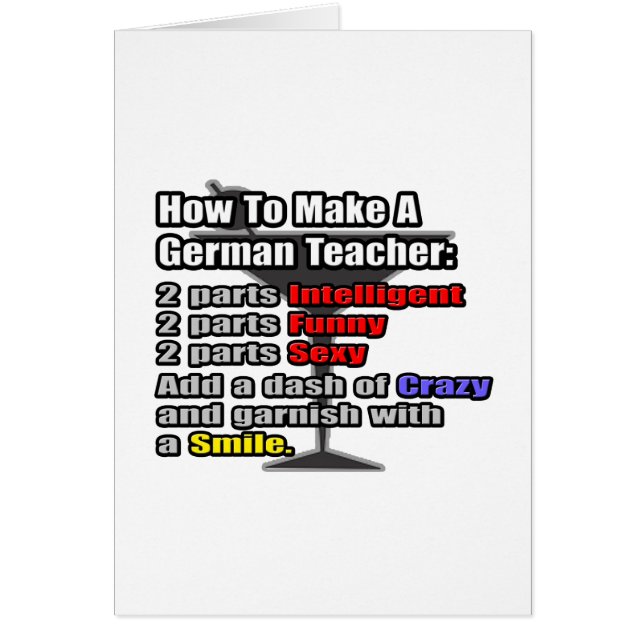 Hur man gör en tysk lärare hälsningskort (Framsidan)