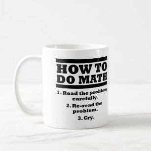 Hur man gör matematik Rolig mugg eller resemugg