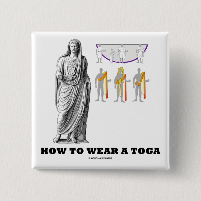 Hur man ha på sig en Toga (som beklär anvisningar) Knapp (Framsida)