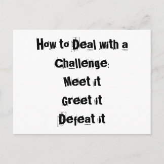 Hur man handlar med en Motivational utmaning Vykort
