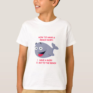 Hur man har en strandkropp, roligt sommar t shirt