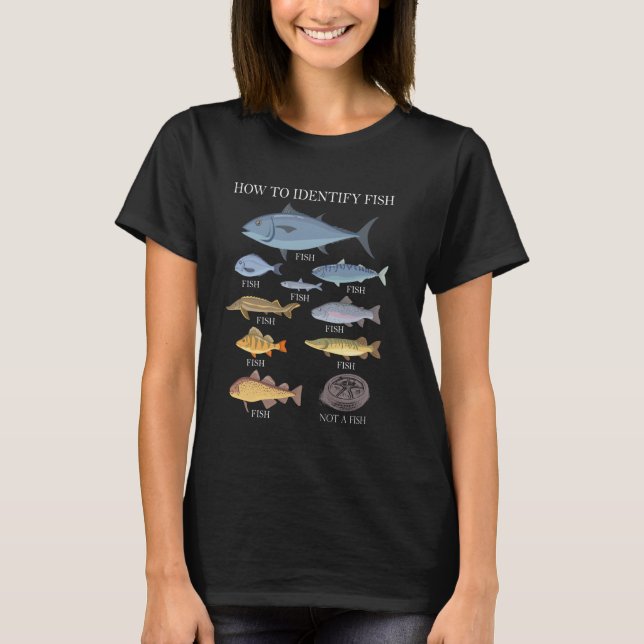 Hur man identifierar fisk Mäns T-shirts Grafisk Ro (Framsida)