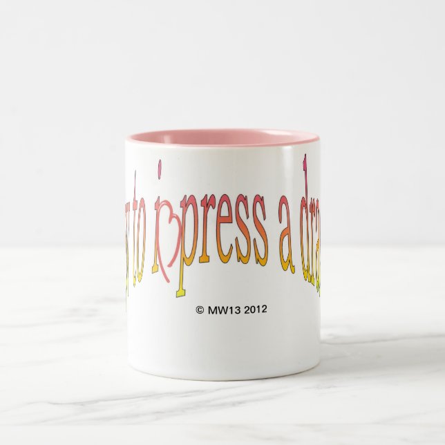 Hur man imponerar en drakemugg för flickor Två-Tonad mugg (Center)