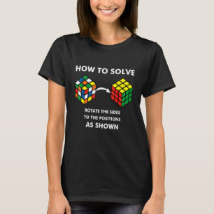Hur man löser Puzzle Cube Funny Speed Cubin Brain T Shirt