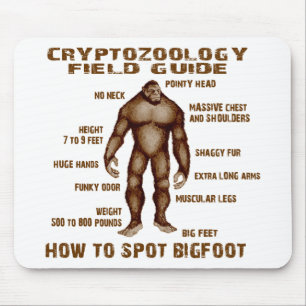 HUR man SPOT BIGFOOT - Cryptozoologyfält väglede Musmatta