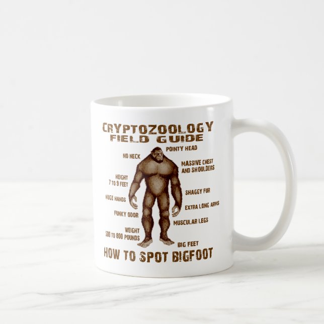 HUR man SPOT BIGFOOT - Cryptozoologyfält vägleder Kaffemugg (Höger)