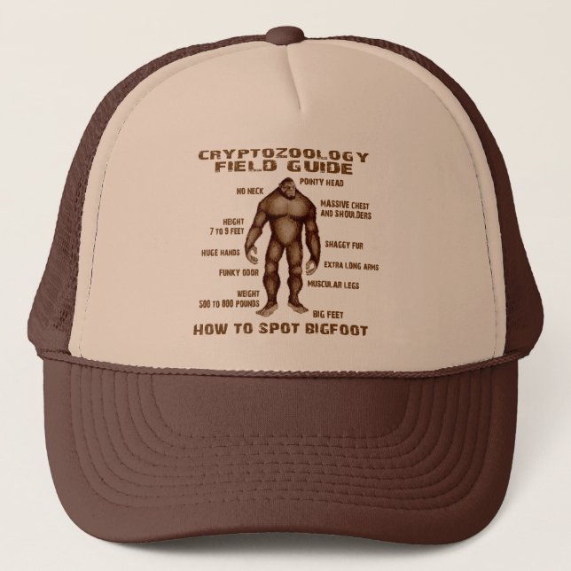 HUR man SPOT BIGFOOT - Cryptozoologyfält vägleder Keps (Framsida)