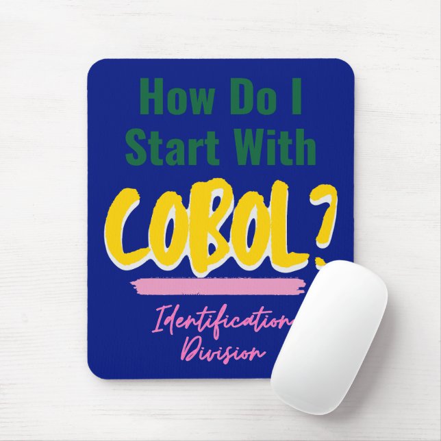 Hur man startar Cobol programmeringskoder T-Shirt Musmatta (Med mus)