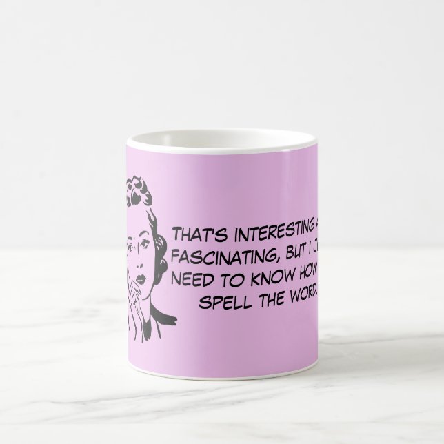 Hur man stavar orddomstolen som anmäler kaffemugg (Center)