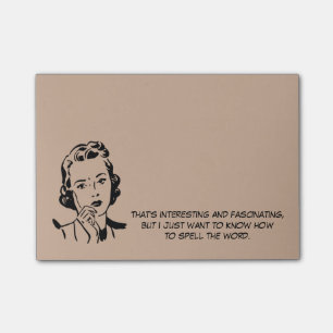Hur man stavar orddomstolen som anmäler post-it block