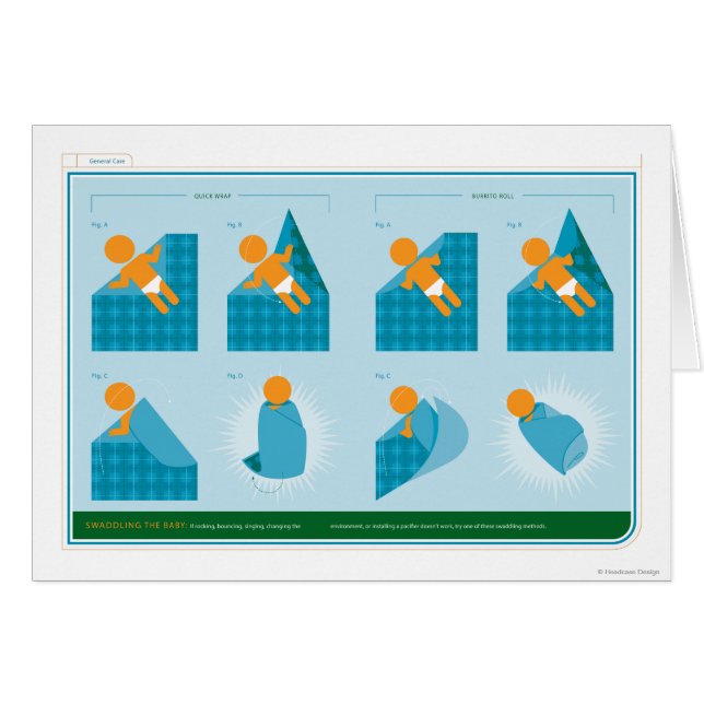 Hur man Swaddle Hälsningskort (Framsidan Horizontal)
