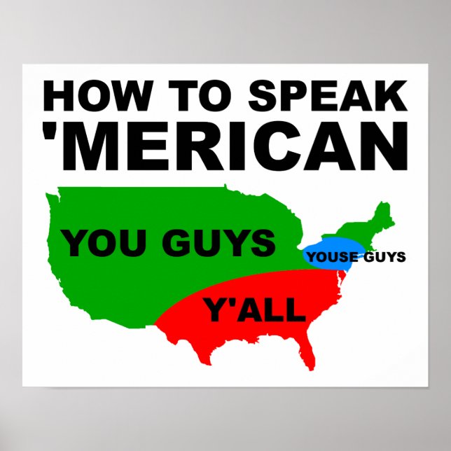 Hur man talar 'Merican rolig affisch (Framsidan)
