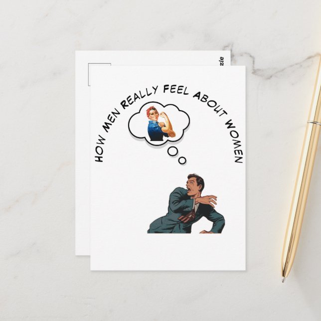 Hur Manar känner för kvinnor Vykort (Fram/Back In Situ)