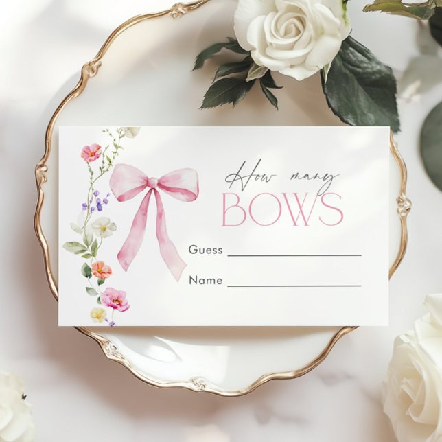 Hur många Bebisduschar av Bows Rosa Wildblomma Tilläggskort (Skapare uppladdad)