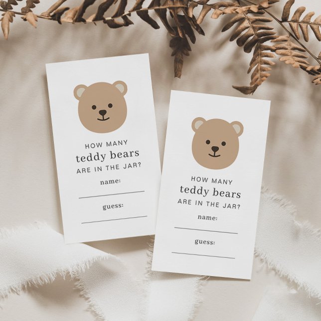 Hur många björnar i Burk - Björnen Ansikte Tilläggskort (How Many Bears in The Jar - Bear Face Enclosure Card)