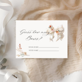 Hur många Bows Blommigt White Bow Bow Tilläggskort