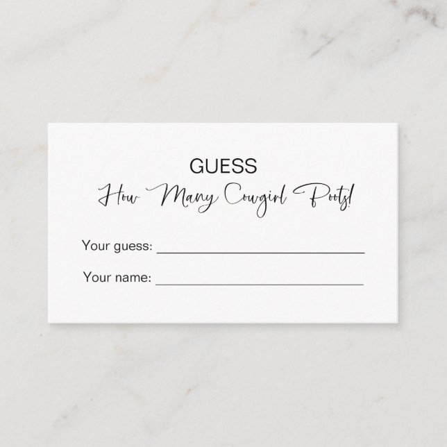 Hur många Cowgirl Boots! Möhippa Tilläggskort (Framsida)