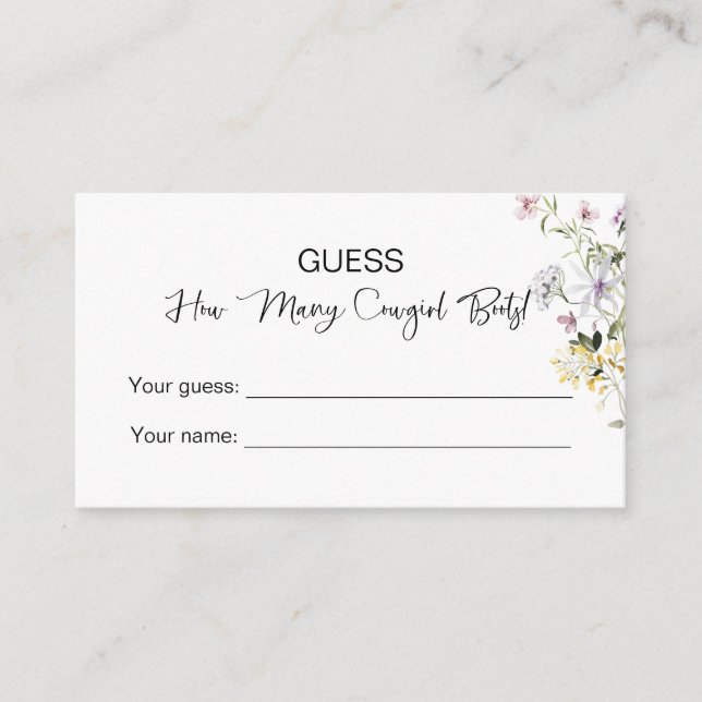 Hur många Cowgirl Boots! WildblomMöhippa Tilläggskort (Framsida)