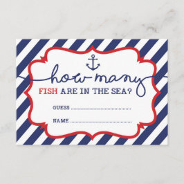Hur många fiskar finns i Sea Baby Shower Game? Tilläggskort