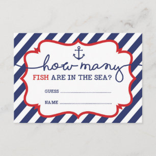 Hur många fiskar finns i Sea Baby Shower Game? Tilläggskort