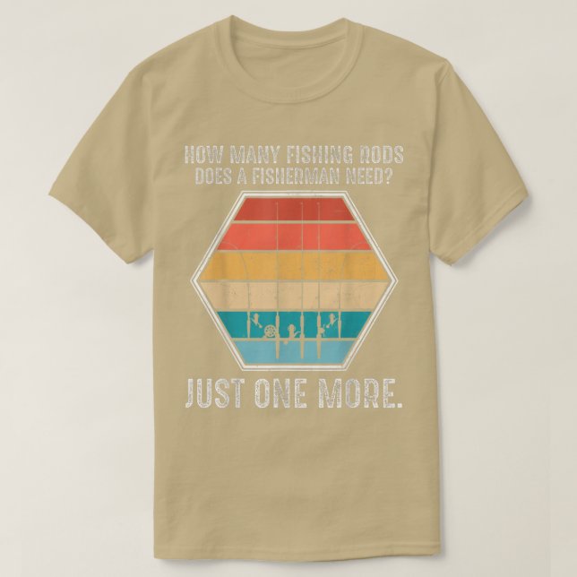 Hur många fiskeredskap behöver en fiskare fiska? t shirt (Design framsida)
