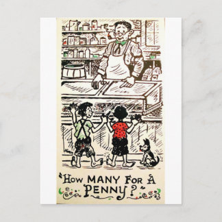Hur många för en penny? vykort