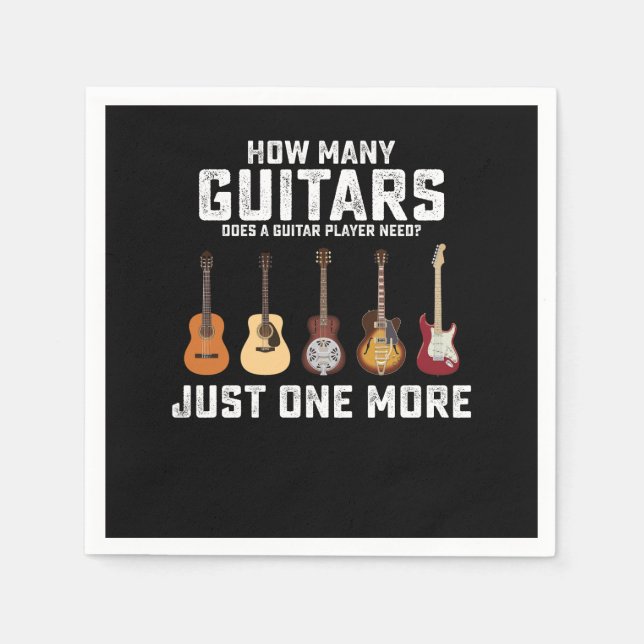 Hur många gitarrer behöver en gitarrspelare Bara e Pappersservett (Framsidan)