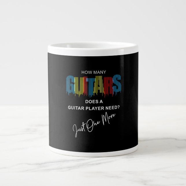 Hur många gitarrer behöver en Guitar Player bara p Jumbo Mugg (Framsidan)