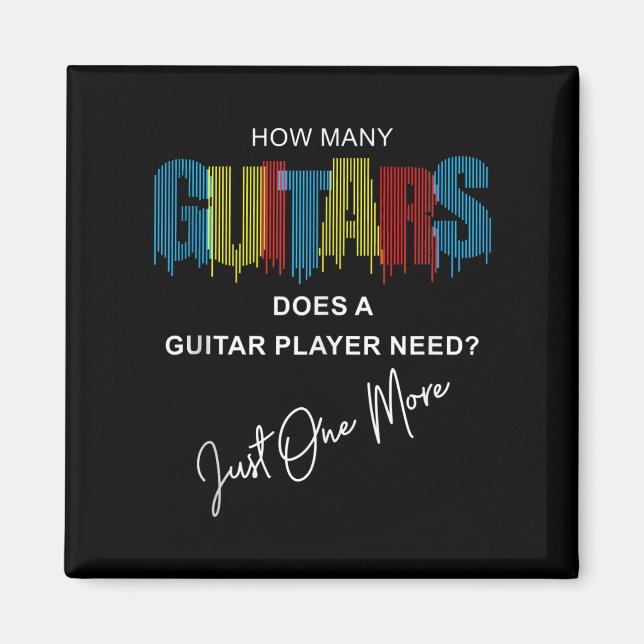 Hur många gitarrer behöver en Guitar Player bara p Magnet (Framsidan)