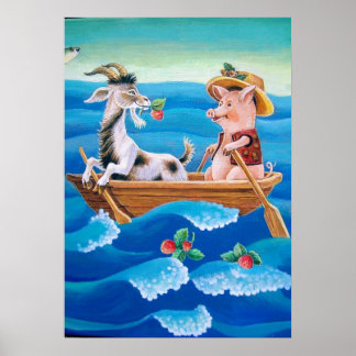 "Hur många jordgubbar odlas i havet?" Poster