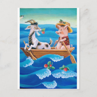 "Hur många jordgubbar odlas i havet?" Vykort