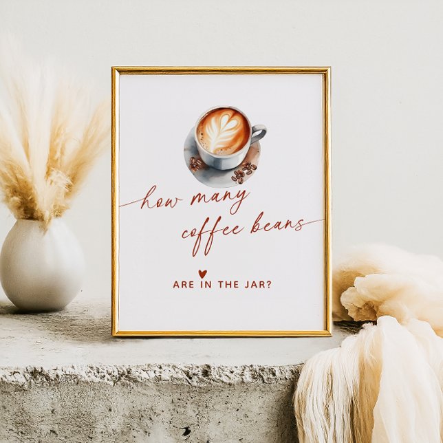 Hur Många Kaffeprickar Bröllopsduschspel Poster (Skapare uppladdad)