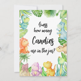 Hur många kanter i Burk Dinosaur Baby Shower Card Inbjudningar