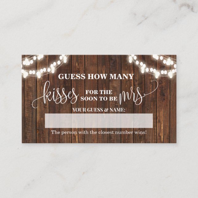 Hur många kisser för det Westerna spelkortet Placeringskort (Framsida)