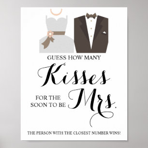 Hur många kisser för mrs Shower-spelsignalen Poster