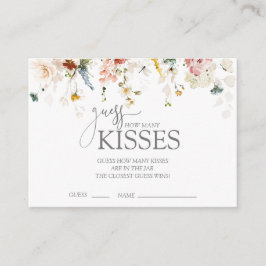 Hur många Kisses Blommigt Elegant Möhippa Game Tilläggskort
